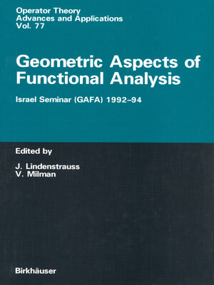 cover image of Geometric Aspects of Functional Analysis